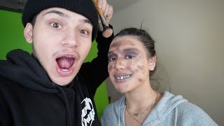 I DID MYA MAKEUP &amp; THIS HAPPENED...* WE KISSED*