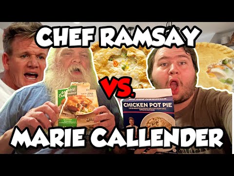 Watch YouTube video titled Gordon Ramsay Vs. Marie Callenders Frozen Chicken Pot Pie - Junk Food Junkies