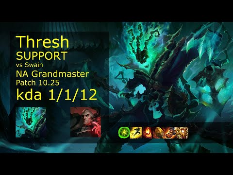 Thresh Support vs Swain - NA Grandmaster 1/1/12 Patch 10.25 Gameplay