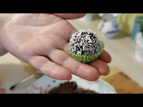 Sehr leckere Praline in 5 Minuten - Es schmeckt wie Raffaello! Nur 4 Zutaten