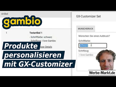 Gambio: Produkte personalisieren & individualisieren mit dem GX-Customizer