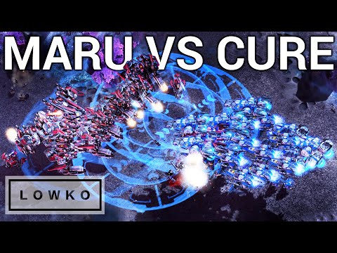 StarCraft 2: MASS THOR VS LIBERATORS! (Maru vs Cure)