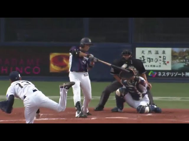 【3回表】ライオンズ・呉 連続試合安打を5に伸ばす2ベース!! 2017/9/2 Bs-L