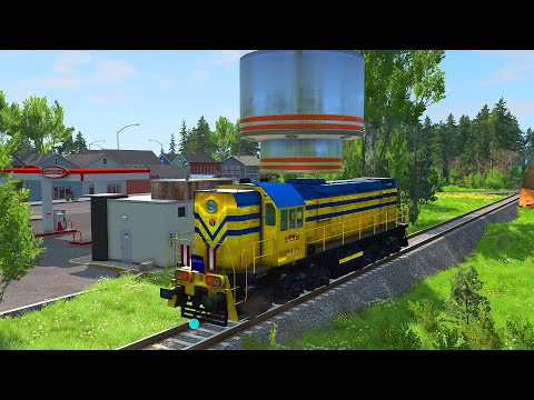 Hydraulic Press vs Trains – BeamNG.Drive