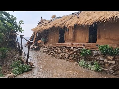 The Best Rural Village Life During the Heavy Rain || Beautiful Nature With Real Documentary Video ||