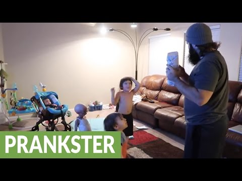 Dad pranks kids, throws Christmas "gift" in the fire