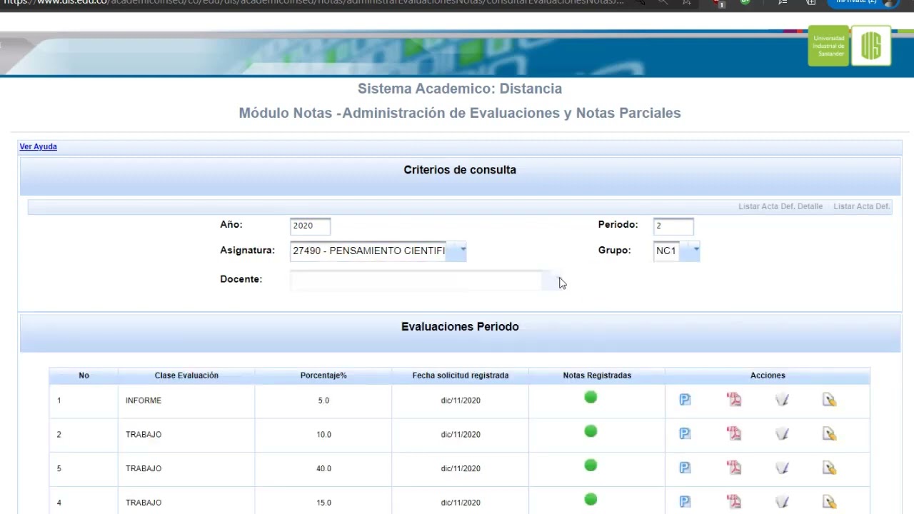 Generación de definitivas e impresión de actas