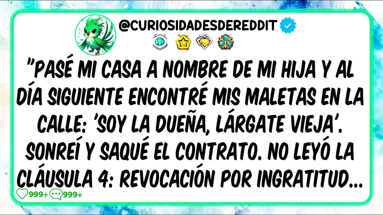 "Pasé mi casa a nombre de mi hija y AL DÍA SIGUIENTE encontré mis maletas en la calle: Soy la dueña