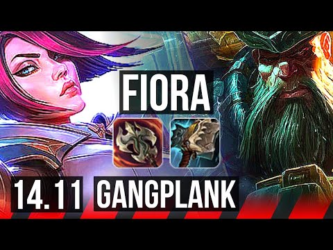 FIORA vs GANGPLANK (TOP) | 7 solo kills, 1100+ games | EUW Master | 14.11
