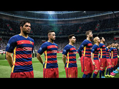 PES 2016 | Barcelona vs Juventus Ft. Messi, Suarez, Neymar, | UEFA Champions League | Gameplay HDR