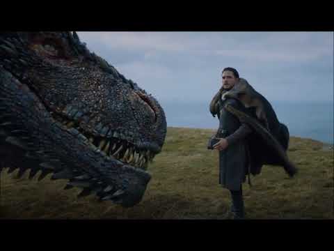 Game of Thrones  Jon Snow pets Drogon Season 7 Episode 5