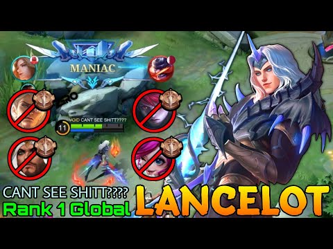 MANIAC Lancelot Make All Enemies Bronze - Top 1 Global Lancelot by CANT SEE SHITT??? - Mobile Legend