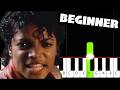 Michael Jackson Beat It BEGINNER Piano Tutorial