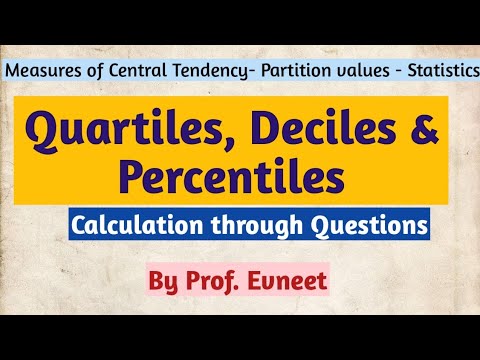 Quartiles Deciles and Percentiles | quartiles deciles and percentiles in statistics | quartile