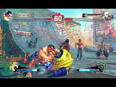 nonoGT75 [E.Honda] vs AndyJDavis [Rufus] USF4 Online Ranked Matches - PSN