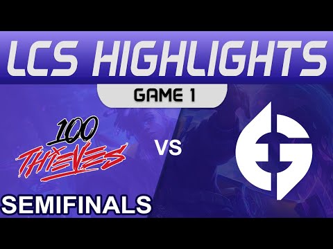 100 vs EG Highlights Game 1 Playoffs Semifinals LCS Summer 2022 100 Thieves vs Evil Geniuses by Oniv