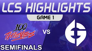 100 vs EG Highlights Game 1 Playoffs Semifinals LCS Summer 2022 100 Thieves vs Evil Geniuses by Oniv