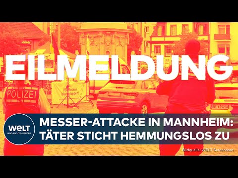MESSERANGRIFF IN MANNHEIM: Extremist sticht auf Islam-Kritiker ein - Polizei schießt Täter nieder
