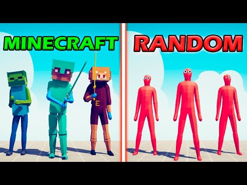 RANDOM TEAM vs MINECRAFT TEAM - Totally Accurate Battle Simulator | TABS