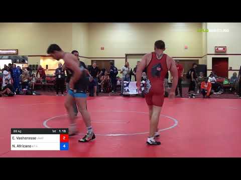 2018 Marine Corps US Open/Masters A Greco Roman 88 Semis - Ernie Vasheresse (Unat) Vs. Nick Africa