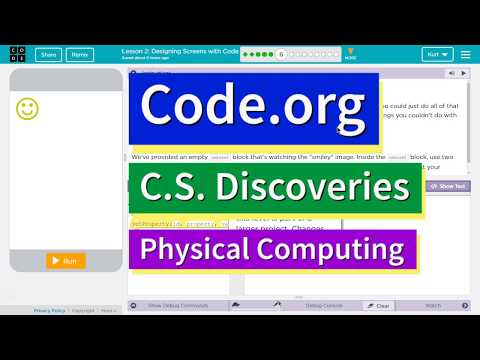 Designing Screens with Code Lesson 2.6 Tutorial with Answers Code.org CS Discoveries