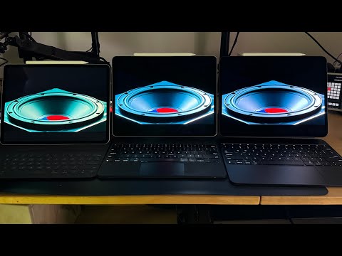 Quick comparison of 2018, 2021, and 2024 iPad Pro displays