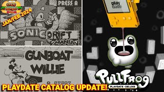 Playdate Catalog Update Jan Feb 2024 - Taxi Trouble, Pull Frog, Sonic and More!