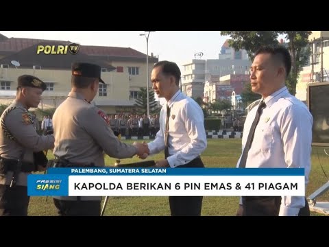PEMBERIAN PENGHARGAAN KAPOLDA SUMSEL KEPADA 41 PERSONEL