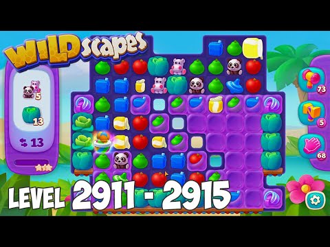Wildscapes level 2911 2912 2913 2914 2915 🐼 Gameplay Walkthrough (Android, iOS) Playrix