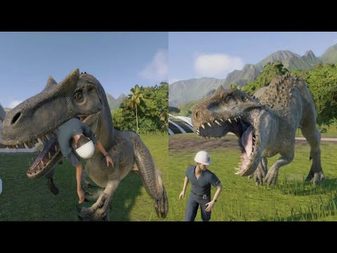 INDOMINUS REX and ALLOSAURUS | Escape and attack moments of super dinosaurs