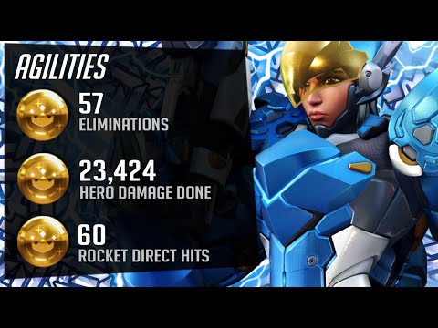 Agilities Pro Pharah - 57 elims! [ Overwatch Season 26 Top 500 ]