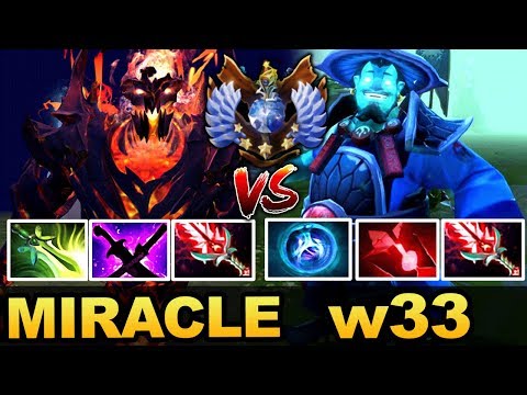 Miracle SF first 9k MMR vs TOP 1 EU MMR w33 Storm - EPIC Battle Dota 2