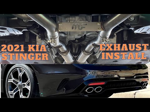 Installing a Magnaflow Cat-Back exhaust on my buddy's 2021 Kia Stinger