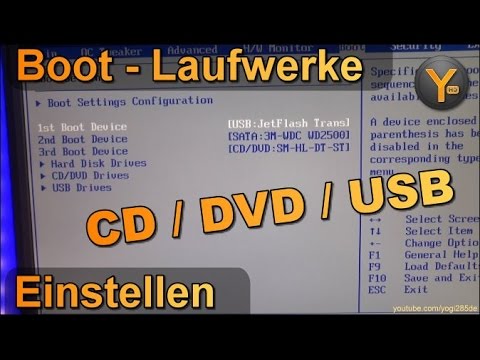 Change boot order (start PC from CD/DVD/USB)