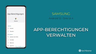 App-Berechtigungen verwalten - Samsung [Android 12 - One UI 4]