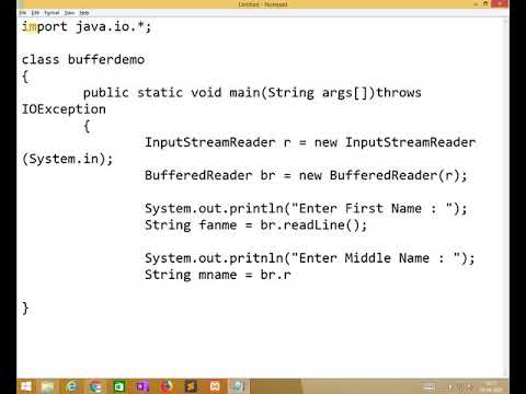 2020 Programming In Java Bufferedreader Class Practice
