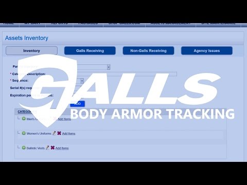 Galls Body Armor Tracking