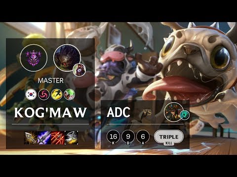 Kog'Maw ADC vs Cassiopeia - KR Master Patch 10.9