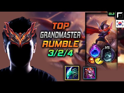 GrandMaster Top Rumble Build Night Harvester Arcane Comet - Rumble Top vs Yorick - LOL KR 13.3