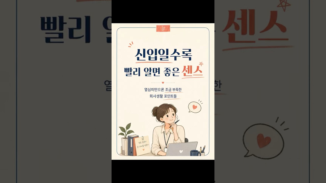 신입일수록 완벽함보다 센스가 먼저.