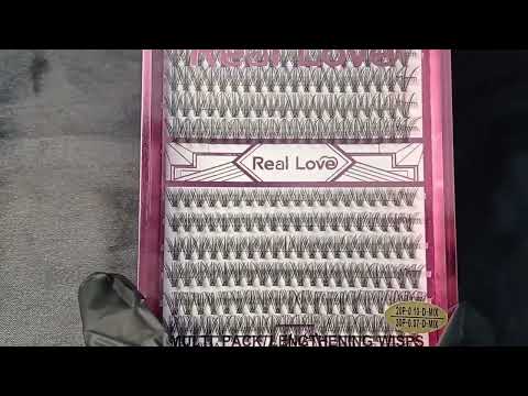 CARTELA DE CÍLIOS TUFINHOS MIX 9MM AO 14MM 20P E 30P REAL LOVE COM 240 UN