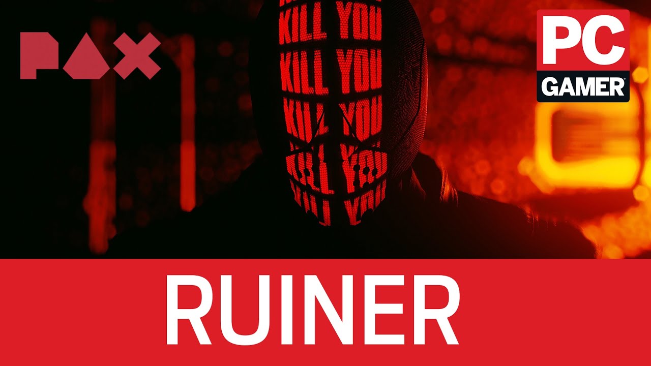 Murder criminals with a laser katana as a robot-faced assassin in Ruiner - YouTube