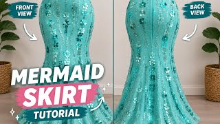 How to Cut a Simple Mermaid Skirt | Beginner Friendly