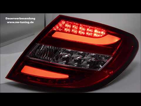 SW-Celi LED Rückleuchten passend für Mercedes C-Klasse W204 Limo 07-14 red/clear Lightbar SW-Tuning