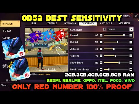 OB-52 After Update New Sensitivity Setting In Free Fire | 200 Sensitivity For 2GB 3GB 4GB 6GB RAM