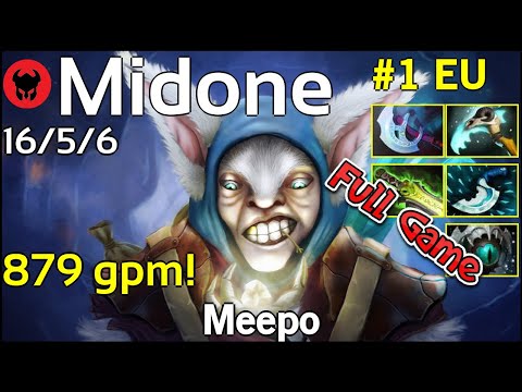879 gpm! Midone [Secret] plays Meepo!!! Dota 2 Full Game 7.19