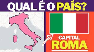 🇧🇷🗺️QUIZ: Acerte os Países pelos Mapas, Bandeiras e Capitais! 🏳️🌍 | QUIZ GEOGRAFIA
