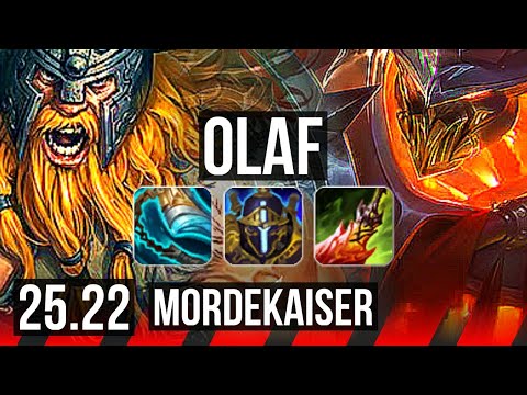 OLAF vs MORDEKAISER (TOP) | Rank 8 Olaf, Dominating | EUW Challenger | 25.22