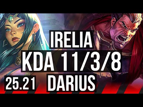 IRELIA vs DARIUS (TOP) | 11/3/8 | EUW Master | 25.21