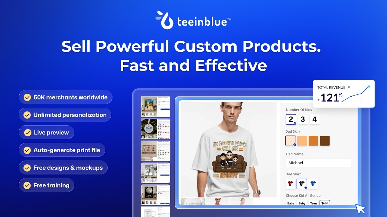 Teeinblue Product Personalizer Demo